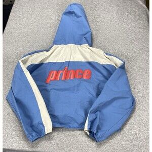 Prince Pickleball Women's Size XXL Woven Zip Front Hooded Jacket Blue